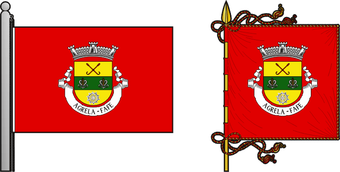 Bandeira e estandarte da antiga freguesia de Agrela - Agrela former civil parish, flag and banner