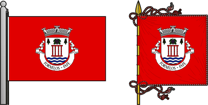 Bandeira e estandarte da freguesia de Fornelos - Fornelos civil parish, flag and banner