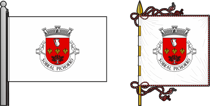 Bandeira e estandarte da antiga freguesia de Sobral Pichorro - Sobral Pichorro former civil parish, flag and banner