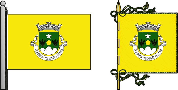 Bandeira e estandarte da antiga freguesia de Vila Ruiva - Vila Ruiva former civil parish, flag and banner