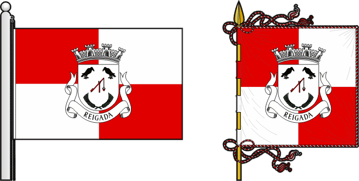 Bandeira e estandarte da antiga freguesia de Reigada - Reigada former civil parish, flag and banner Bandeira e estandarte da antiga freguesia de Reigada - Reigada former civil parish, flag and banner