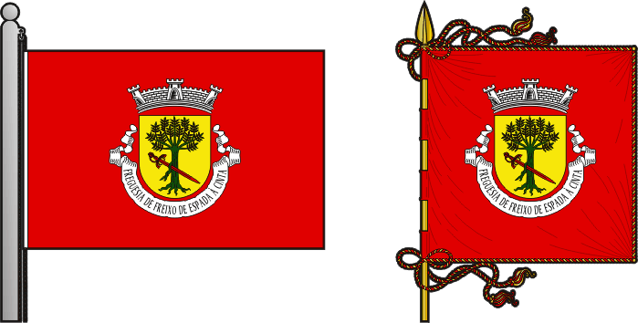 Bandeira e estandarte da antiga freguesia de Freixo de Espada à Cinta - Freixo de Espada à Cinta former civil parish, flag and banner