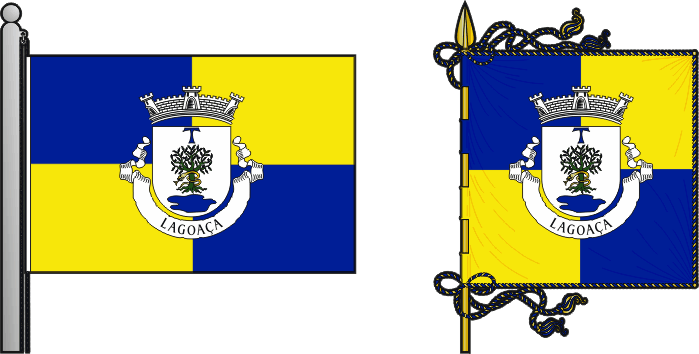 Bandeira e estandarte da antiga freguesia de Lagoaça - Lagoaça former civil parish, flag and banner