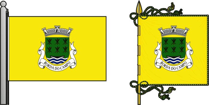 Bandeira e estandarte da antiga freguesia de Borda do Campo - Borda do Campo former civil parish, flag and banner