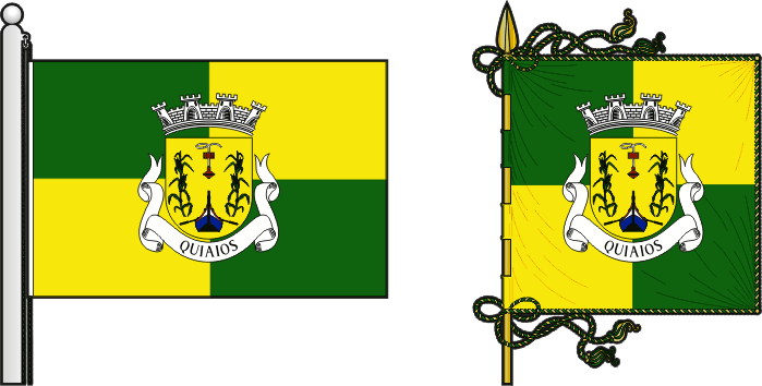 Bandeira e estandarte da freguesia de Quiaios - Quiaios civil parish, flag and banner