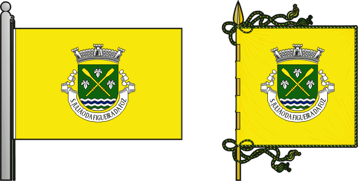 Bandeira e estandarte da antiga freguesia de São Julião da Figueira da Foz - São Julião da Figueira da Foz former civil parish, flag and banner
