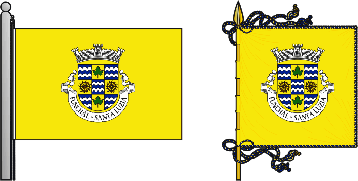 Bandeira e estandarte da freguesia do Funchal (Santa Luzia) - Funchal (Santa Luzia) civil parish, flag and banner Bandeira e estandarte da freguesia do Funchal (Santa Luzia) - Funchal (Santa Luzia) civil parish, flag and banner