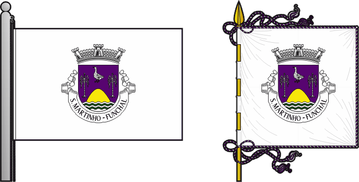 Bandeira e estandarte da freguesia de São Martinho - São Martinho civil parish, flag and banner Bandeira e estandarte da freguesia de São Martinho - São Martinho civil parish, flag and banner
