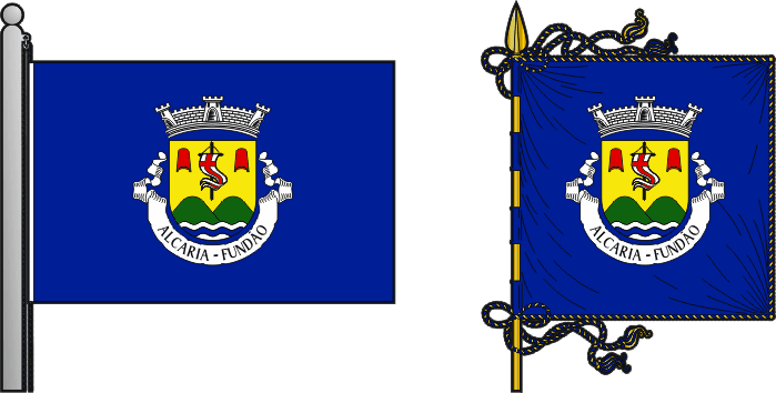 Bandeira e estandarte da freguesia de Alcaria - Alcaria civil parish, flag and banner