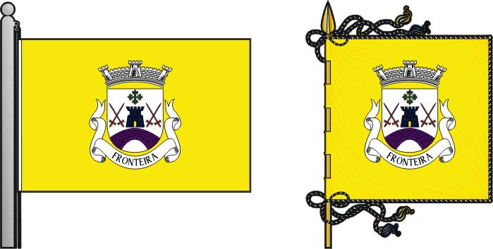 Bandeira e estandarte da freguesia de Fronteira - Fronteira civil parish, flag and banner
