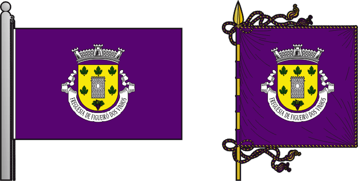 Bandeira e estandarte da antiga freguesia de Figueiró dos Vinhos - Figueiró dos Vinhos former civil parish, flag and banner