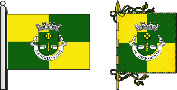 Bandeira e estandarte da antiga freguesia de Pias - Pias former civil parish, flag and banner