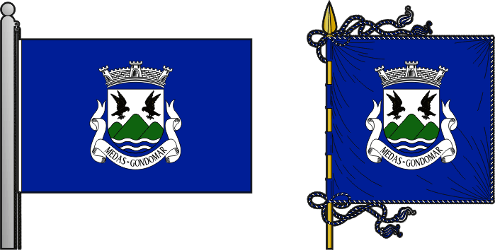 Bandeira e estandarte da antiga freguesia de Medas - Medas former civil parish, flag and banner Bandeira e estandarte da antiga freguesia de Medas - Medas former civil parish, flag and banner