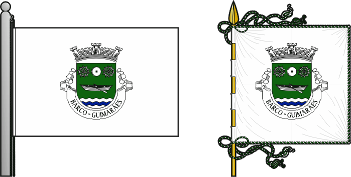 Bandeira e estandarte da freguesia de Barco - Barco civil parish, flag and banner