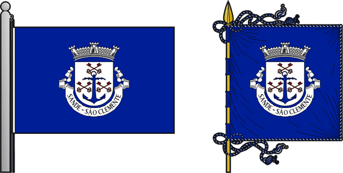 Bandeira e estandarte da antiga freguesia de Sande (São Clemente) - Sande (São Clemente) former civil parish, flag and banner
