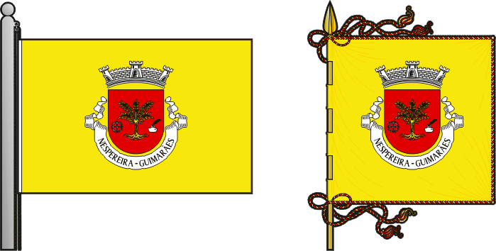 Bandeira e estandarte da freguesia de Nespereira - Nespereira civil parish, flag and banner