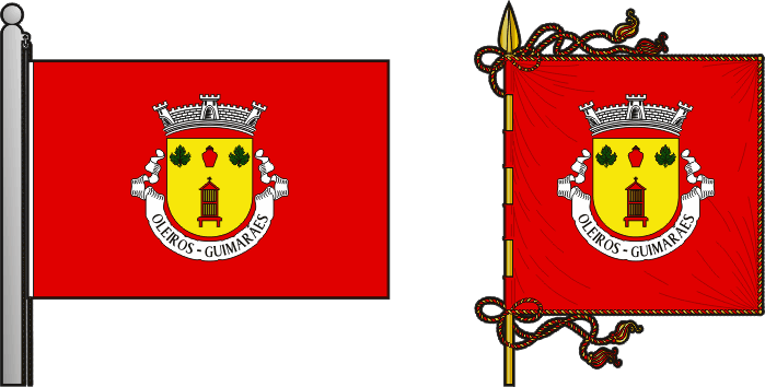 Bandeira e estandarte da antiga freguesia de Oleiros - Oleiros former civil parish, flag and banner