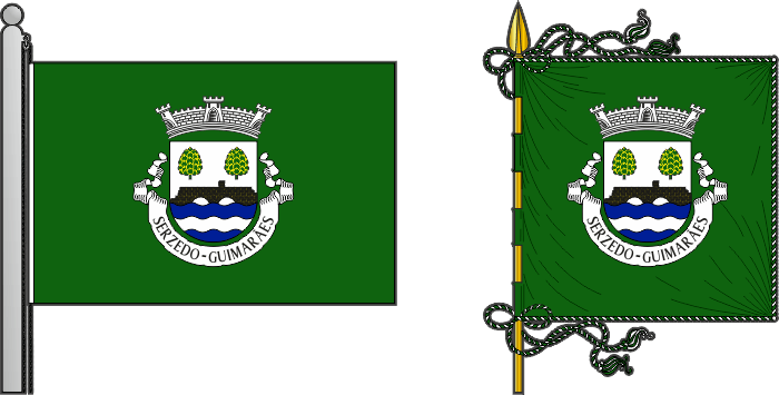 Bandeira e estandarte da antiga freguesia de Serzedo - Serzedo former civil parish, flag and banner