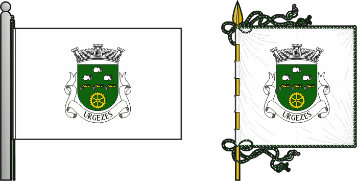 Bandeira e estandarte da freguesia de Urgezes - Urgezes civil parish, flag and banner