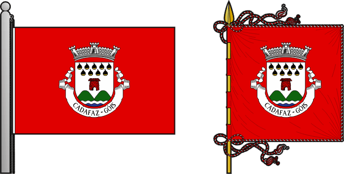 Bandeira e estandarte da antiga freguesia de Cadafaz - Cadafaz former civil parish, flag and banner
