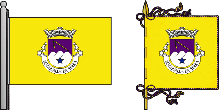 Bandeira e estandarte da antiga freguesia de Mangualde da Serra - Mangualde da Serra former civil parish, flag and banner