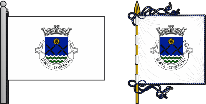 Bandeira e estandarte da freguesia da Horta (Conceição) - Horta (Conceição) civil parish, flag and banner