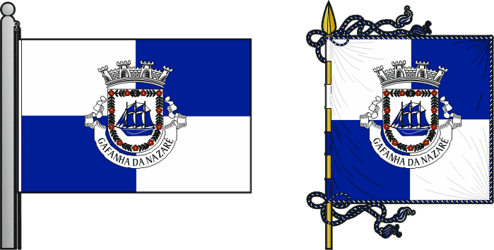 Bandeira e estandarte da freguesia de Gafanha da Nazaré - Gafanha da Nazaré civil parish, flag and banner