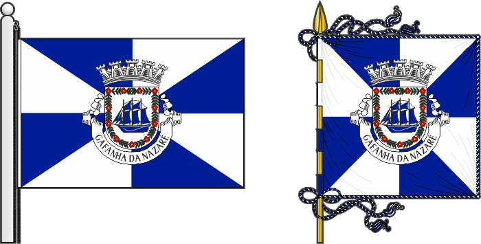 Bandeira e estandarte da freguesia de Gafanha da Nazaré - Gafanha da Nazaré civil parish, flag and banner