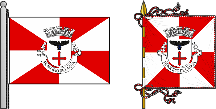 Bandeira e estandarte do Município de Lagoa - Lagoa municipal flag and banner