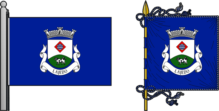 Bandeira e estandarte da freguesia de Lajedo - Lajedo civil parish, flag and banner