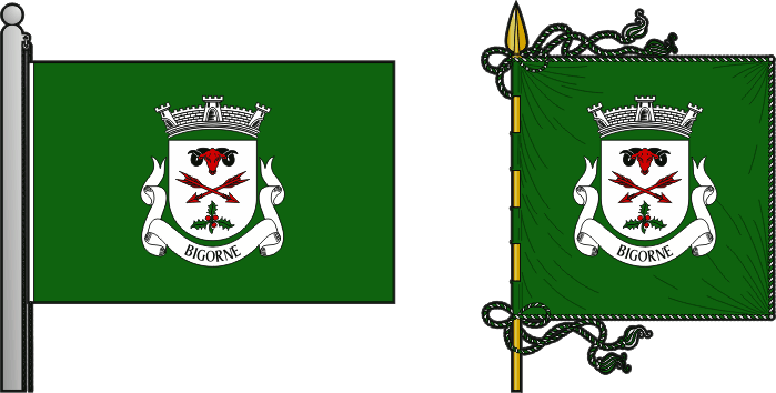 Bandeira e estandarte da antiga freguesia de Bigorne - Bigorne former civil parish, flag and banner