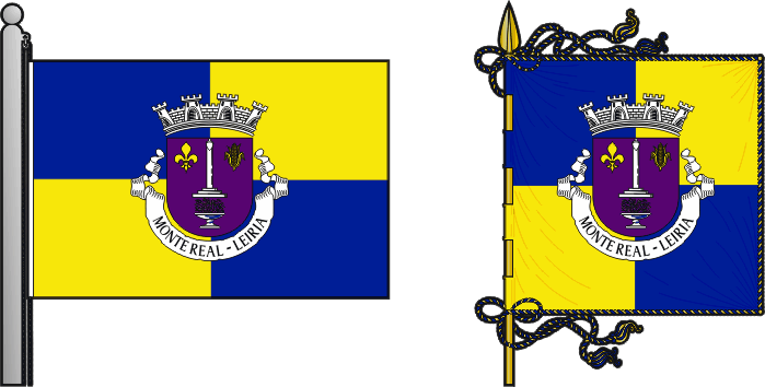 Bandeira e estandarte da antiga freguesia de Monte Real - Monte Real former civil parish, flag and banner