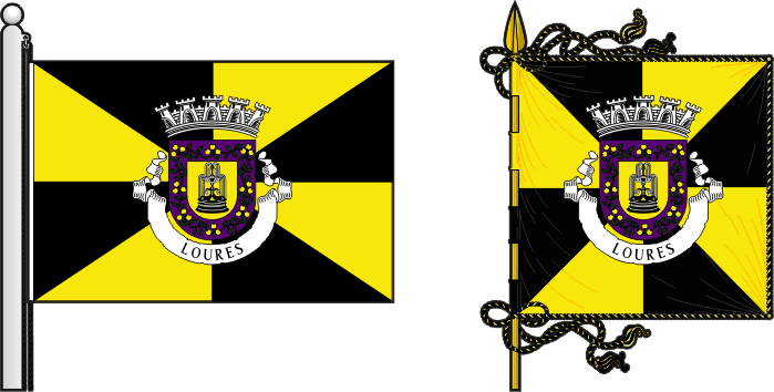 Bandeira e estandarte do Município de Loures - Loures municipal flag and banner