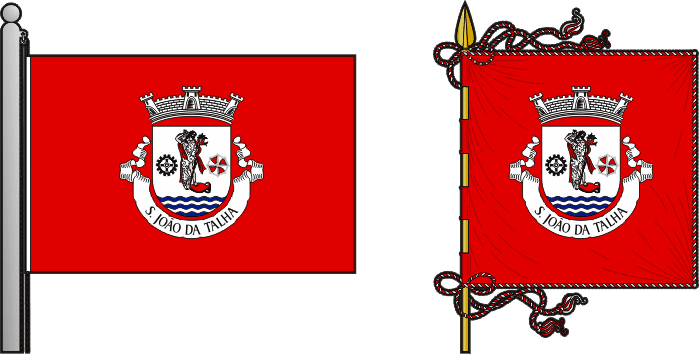 Bandeira e estandarte da antiga freguesia de São João da Talha - São João da Talha former civil parish, flag and banner