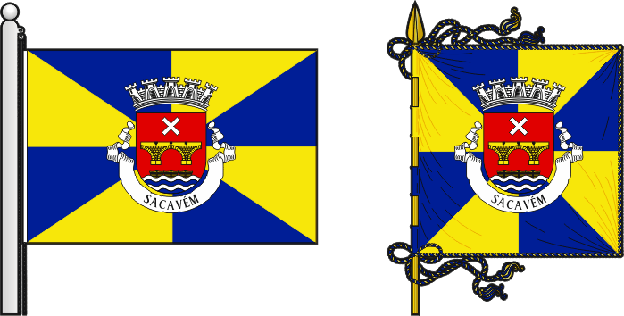 Bandeira e estandarte da antiga freguesia de Sacavém - Sacavém former civil parish, flag and banner Bandeira e estandarte da antiga freguesia de Sacavém - Sacavém former civil parish, flag and banner