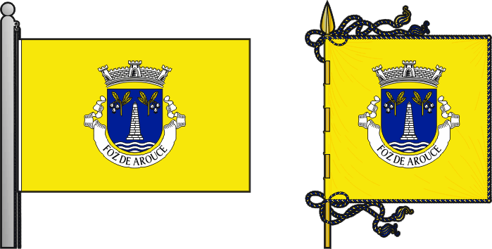 Bandeira e estandarte da antiga freguesia de Foz de Arouce - Foz de Arouce former civil parish, flag and banner