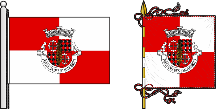 Bandeira e estandarte da antiga freguesia de São João de Brito - São João de Brito former civil parish, flag and banner