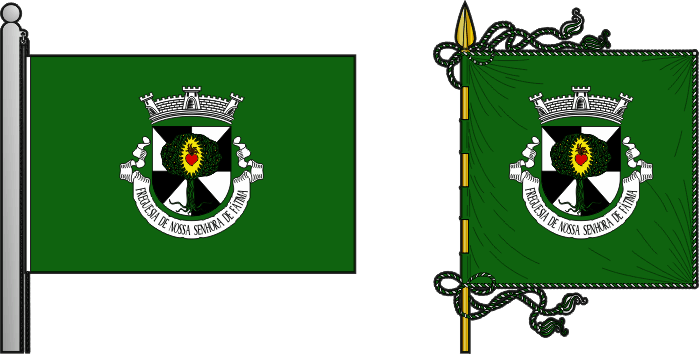 Bandeira e estandarte da antiga freguesia de Nossa Senhora de Fátima - Nossa Senhora de Fátima former civil parish, flag and banner