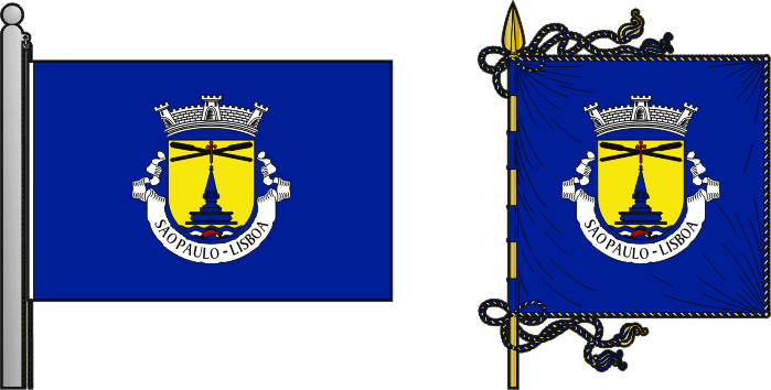 Bandeira e estandarte da antiga freguesia de São Paulo - São Paulo former civil parish, flag and banner Bandeira e estandarte da antiga freguesia de São Paulo - São Paulo former civil parish, flag and banner
