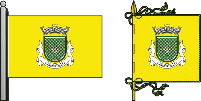 Bandeira e estandarte da antiga freguesia de Cernadelo - Cernadelo former civil parish, flag and banner Bandeira e estandarte da antiga freguesia de Cernadelo - Cernadelo former civil parish, flag and banner
