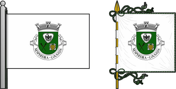 Bandeira e estandarte da antiga freguesia de Nespereira - Nespereira former civil parish, flag and banner