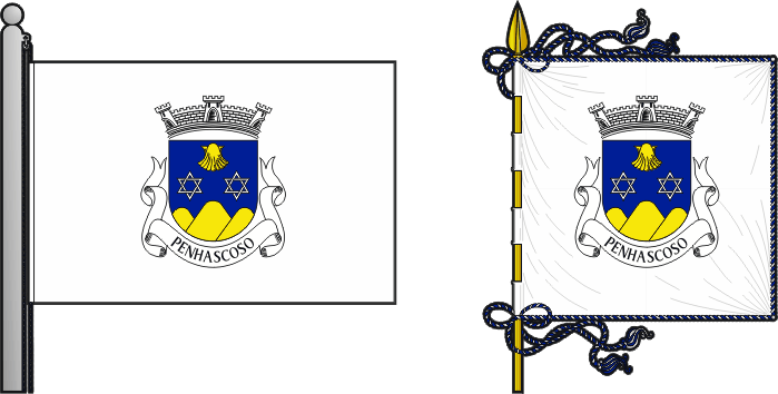Bandeira e estandarte da antiga freguesia de Penhascoso - Penhascoso former civil parish, flag and banner Bandeira e estandarte da antiga freguesia de Penhascoso - Penhascoso former civil parish, flag and banner