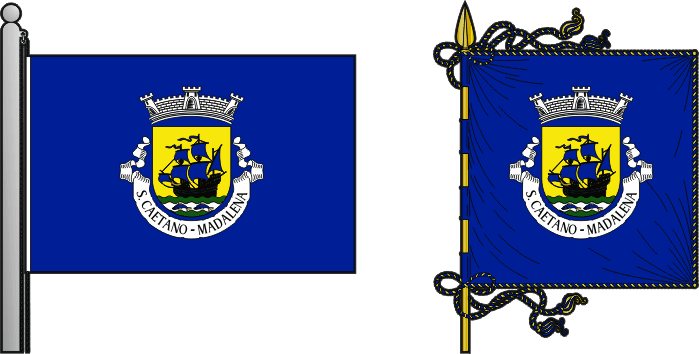 Bandeira e estandarte da freguesia de São Caetano - São Caetano civil parish, flag and banner Bandeira e estandarte da freguesia de São Caetano - São Caetano civil parish, flag and banner