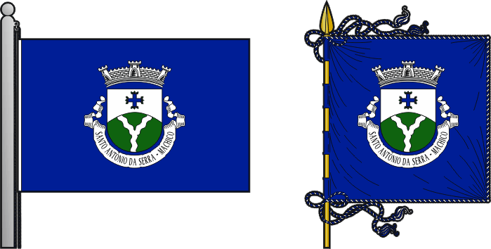 Bandeira e estandarte da freguesia de Santo António da Serra - Santo António da Serra civil parish, flag and banner