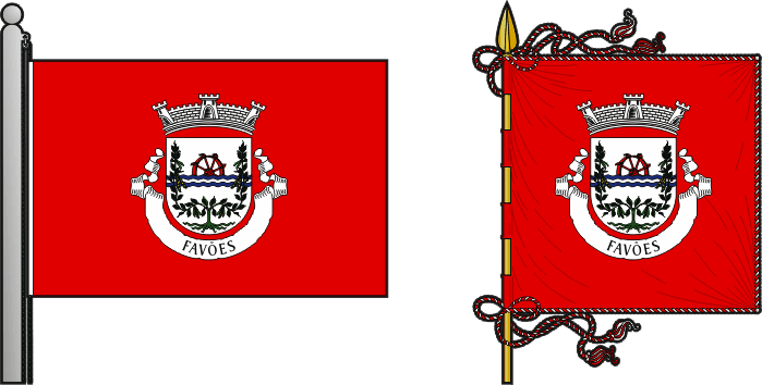 Bandeira e estandarte da antiga freguesia de Favões - Favões former civil parish, flag and banner