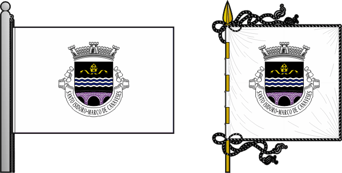 Bandeira e estandarte da antiga freguesia de Santo Isidoro - Santo Isidoro former civil parish, flag and banner