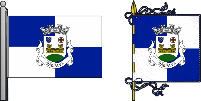 Bandeira e estandarte da freguesia de Marialva - Marialva civil parish, flag and banner