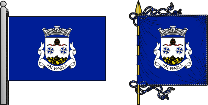 Bandeira e estandarte da antiga freguesia de Pai Penela - Pai Penela former civil parish, flag and banner