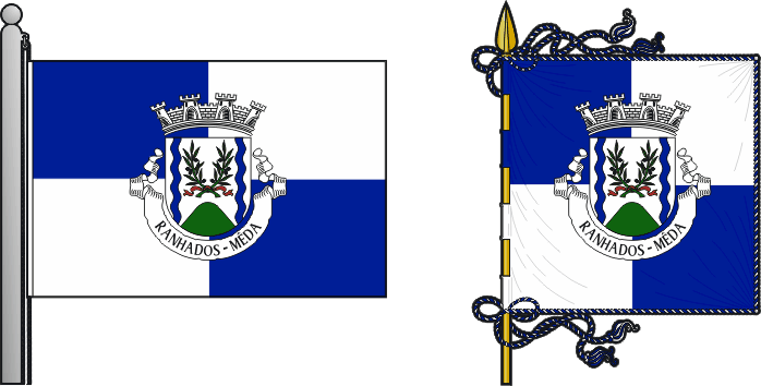 Bandeira e estandarte da freguesia de Ranhados - Ranhados civil parish, flag and banner Bandeira e estandarte da freguesia de Ranhados - Ranhados civil parish, flag and banner