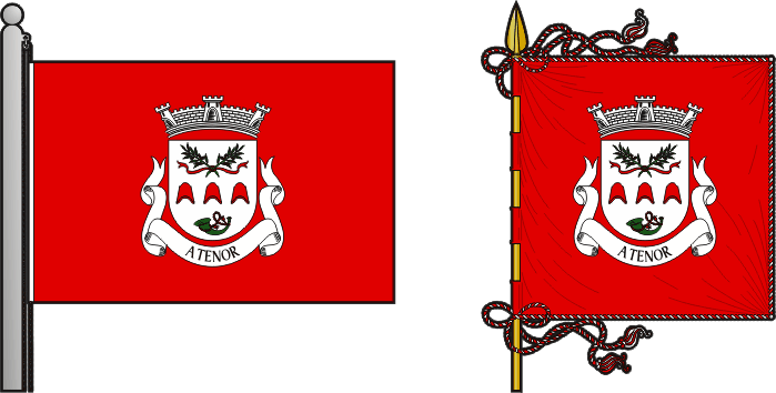 Bandeira e estandarte da antiga freguesia de Atenor - Atenor former civil parish, flag and banner